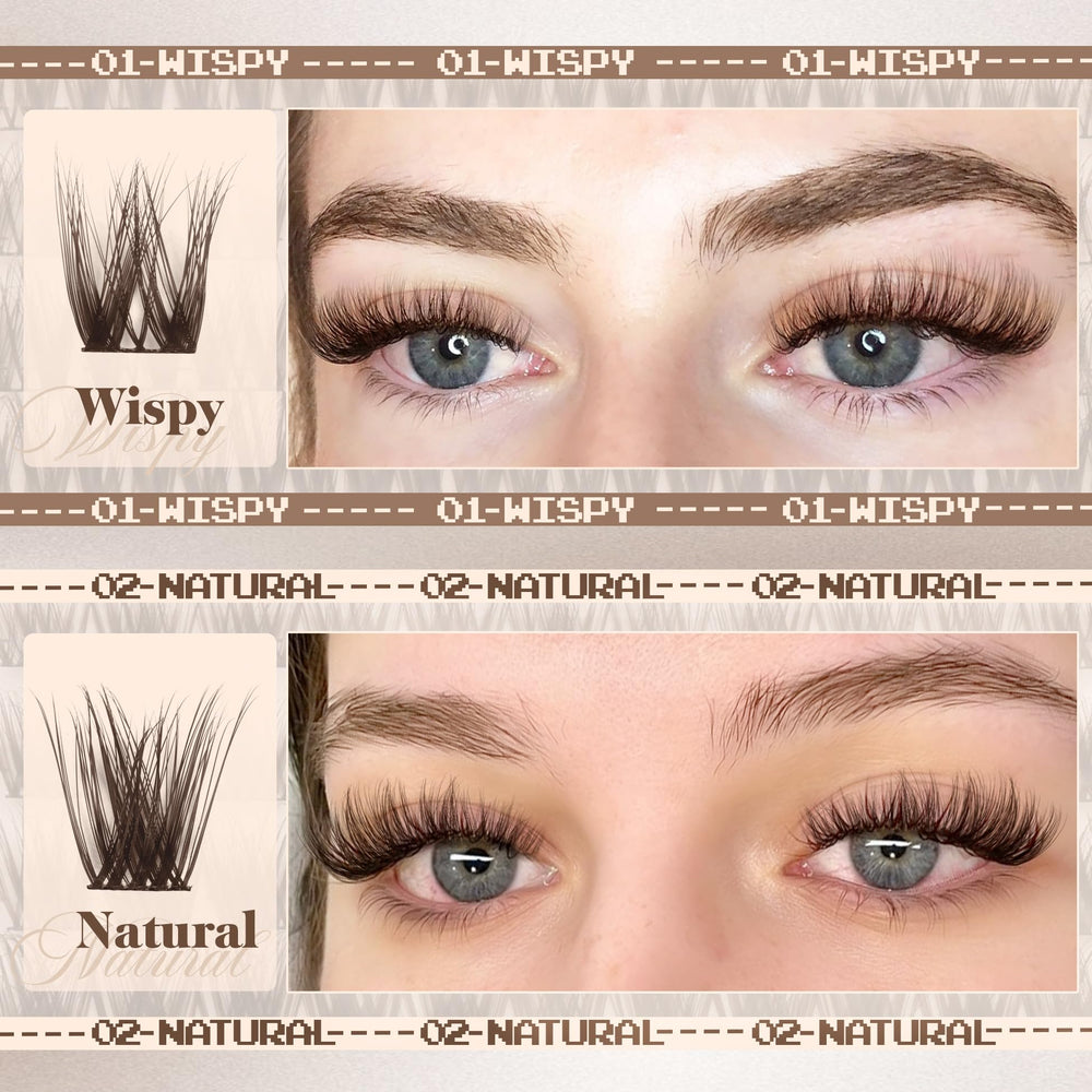 Mavphnee brown lash clusters subtle focus for no-makeup looks and light definition