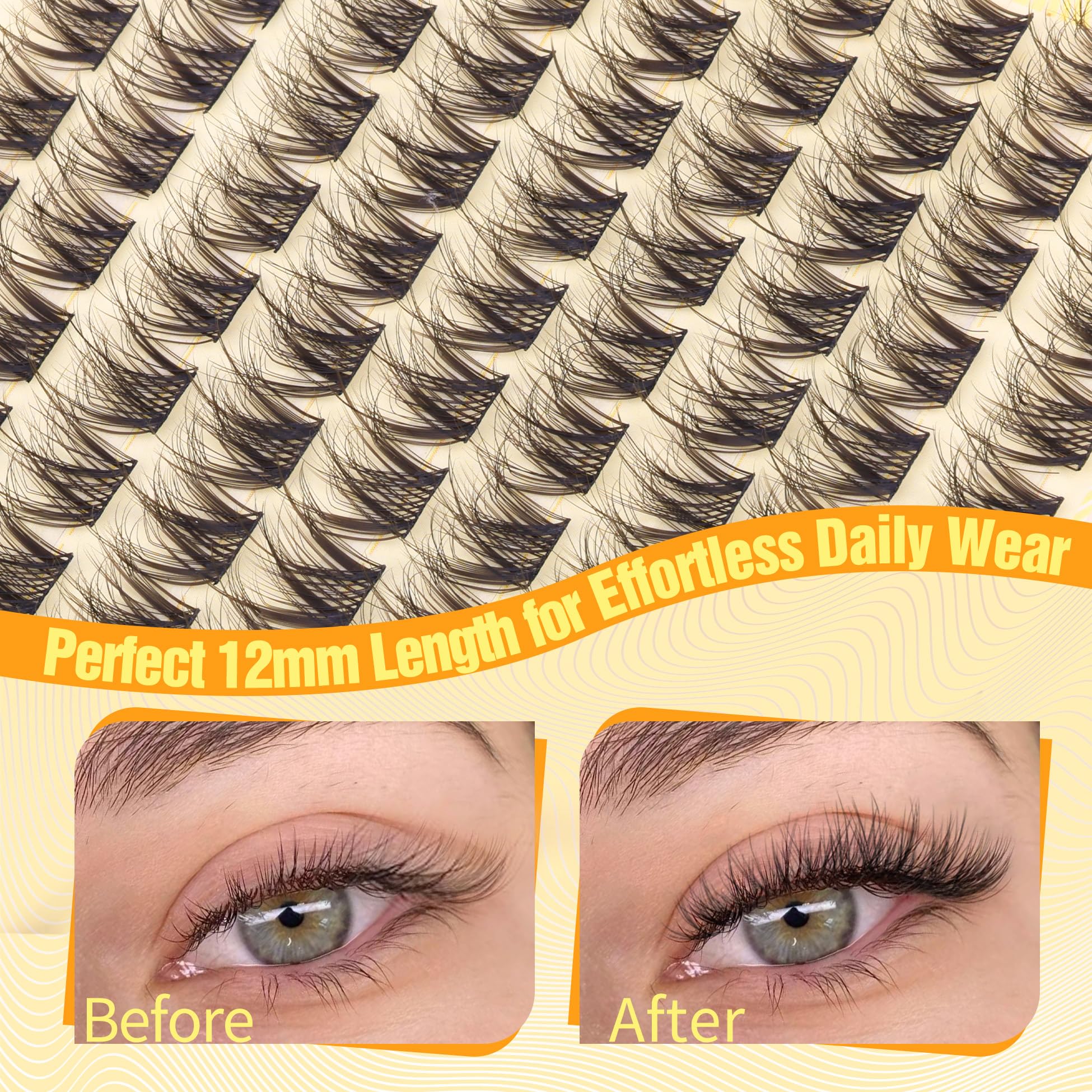 Mavphnee CCurl lash clusters lift eyes for a wide-awake appearance