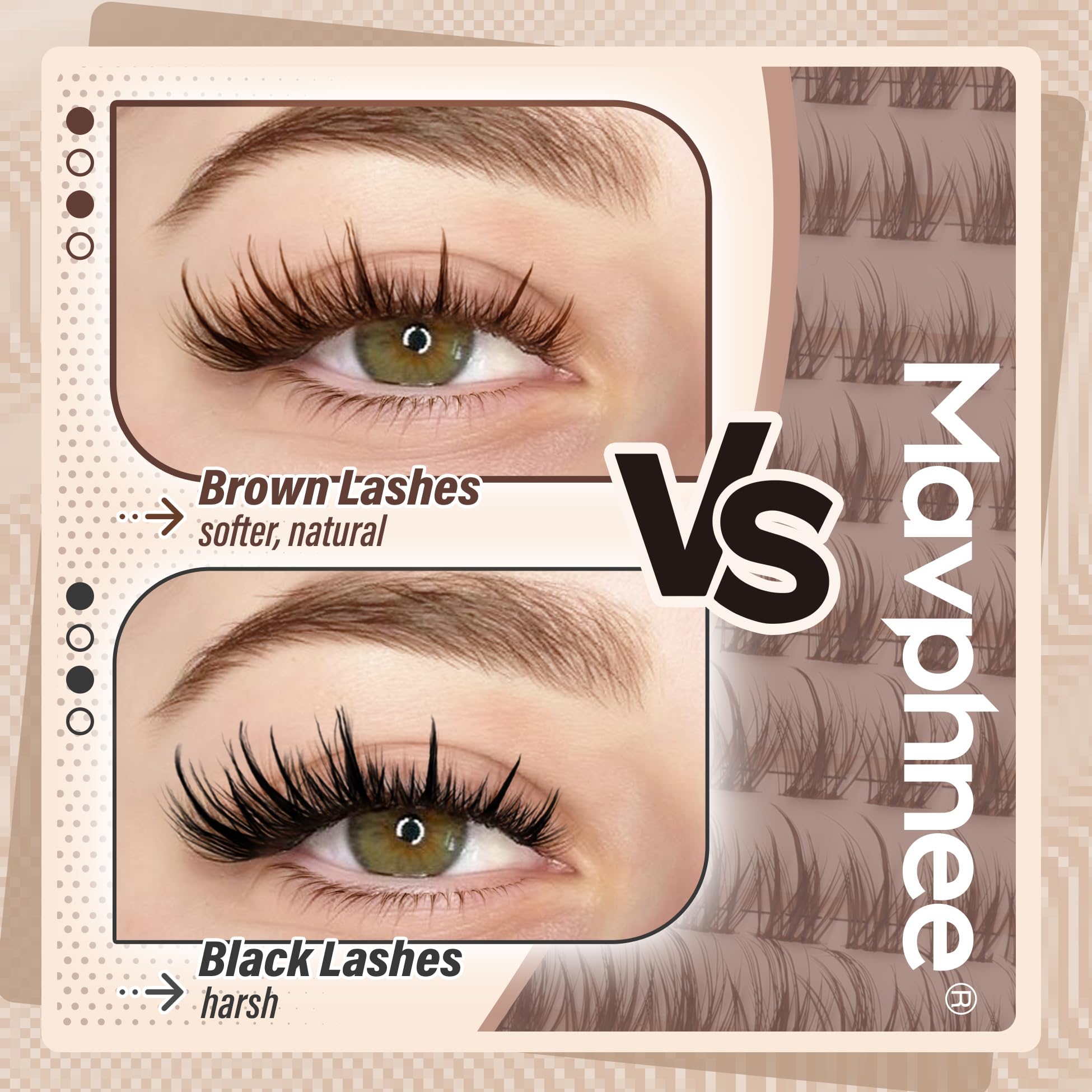 Designed for Clean Girl aesthetics with natural-looking lashes.