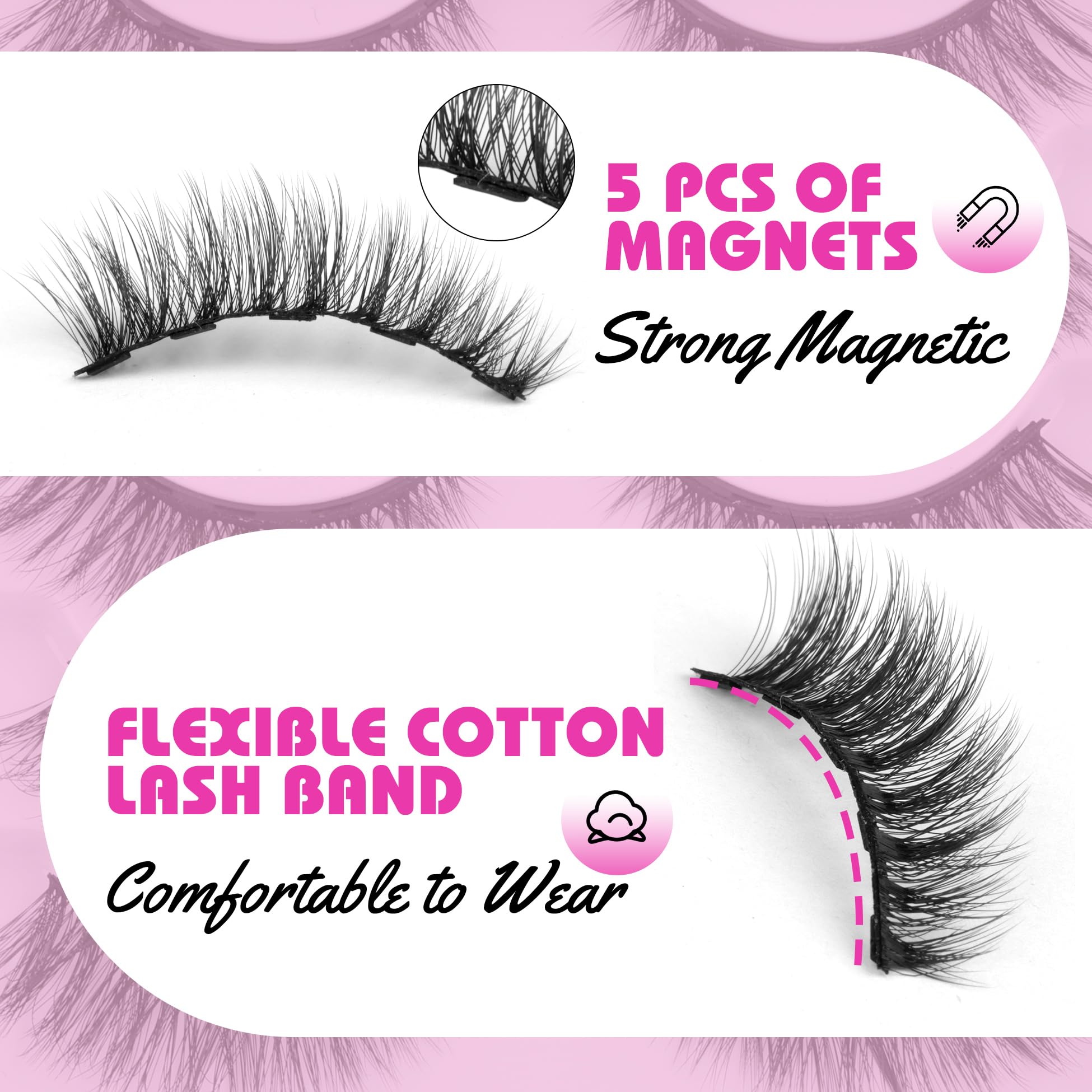 Mavphnee close-up of lightweight synthetic lashes for natural look.