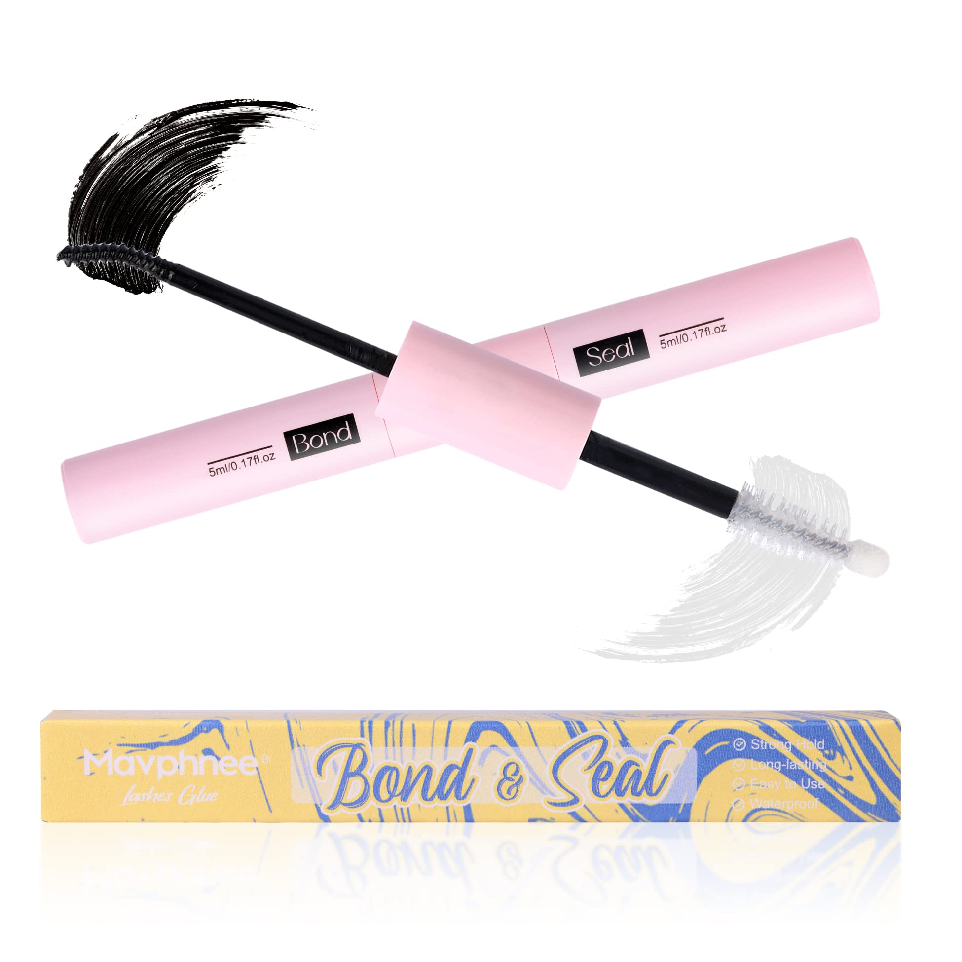 Mavphnee cluster lash application enables bold eye makeup.