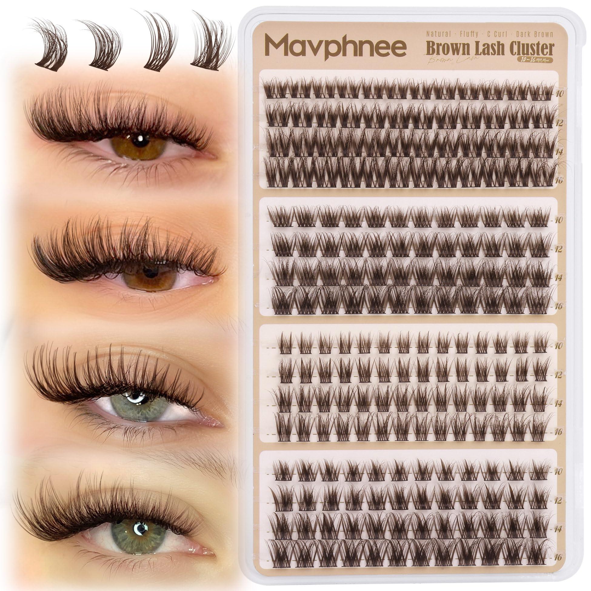 Mavphnee cruelty-free Korean silk fibers keep fluffy yet durable lash clusters