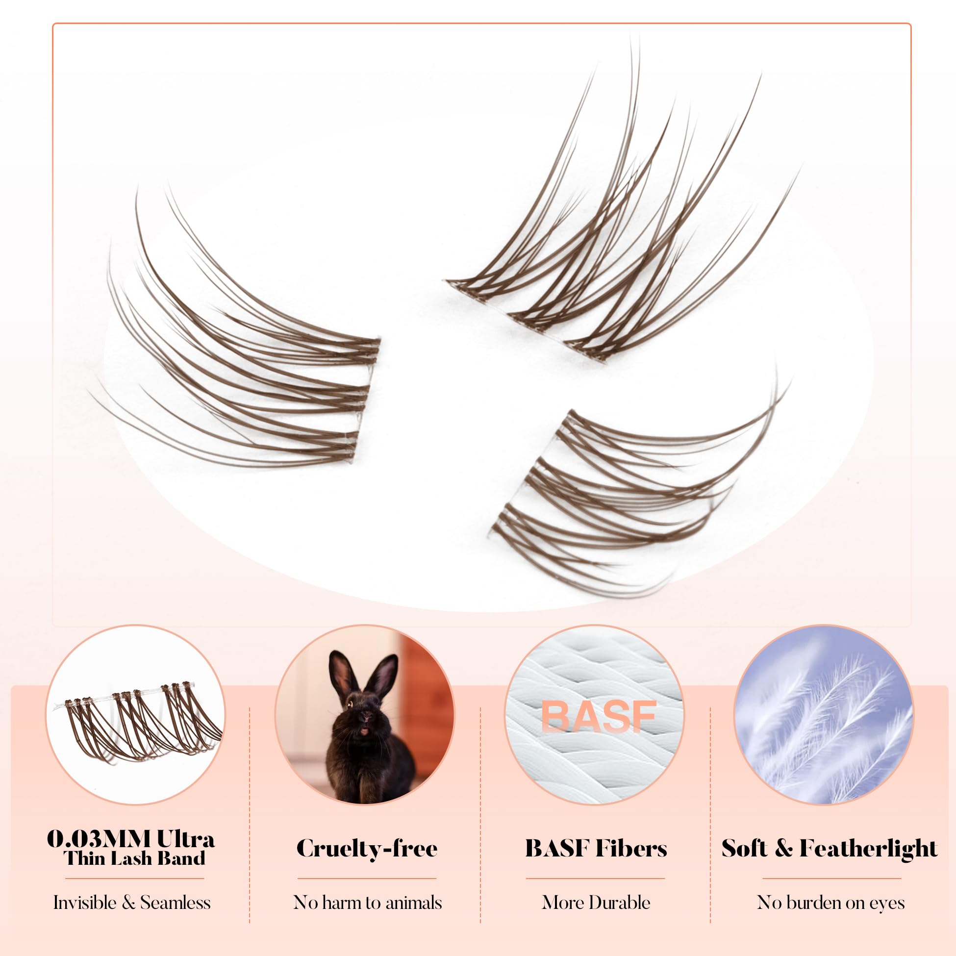 Mavphnee reusable brown lash clusters offer value with 15+ uses.
