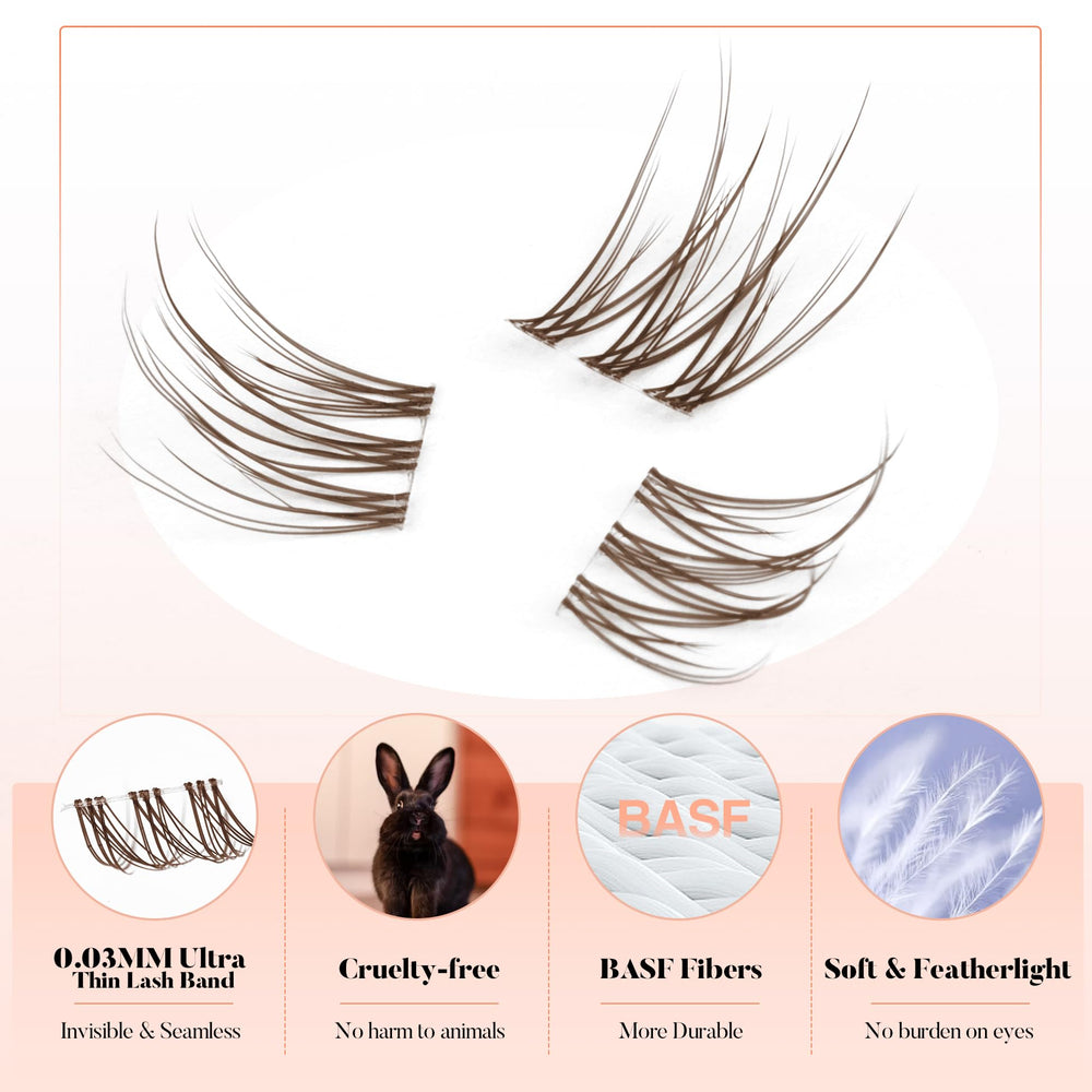 Mavphnee reusable brown lash clusters offer value with 15+ uses.