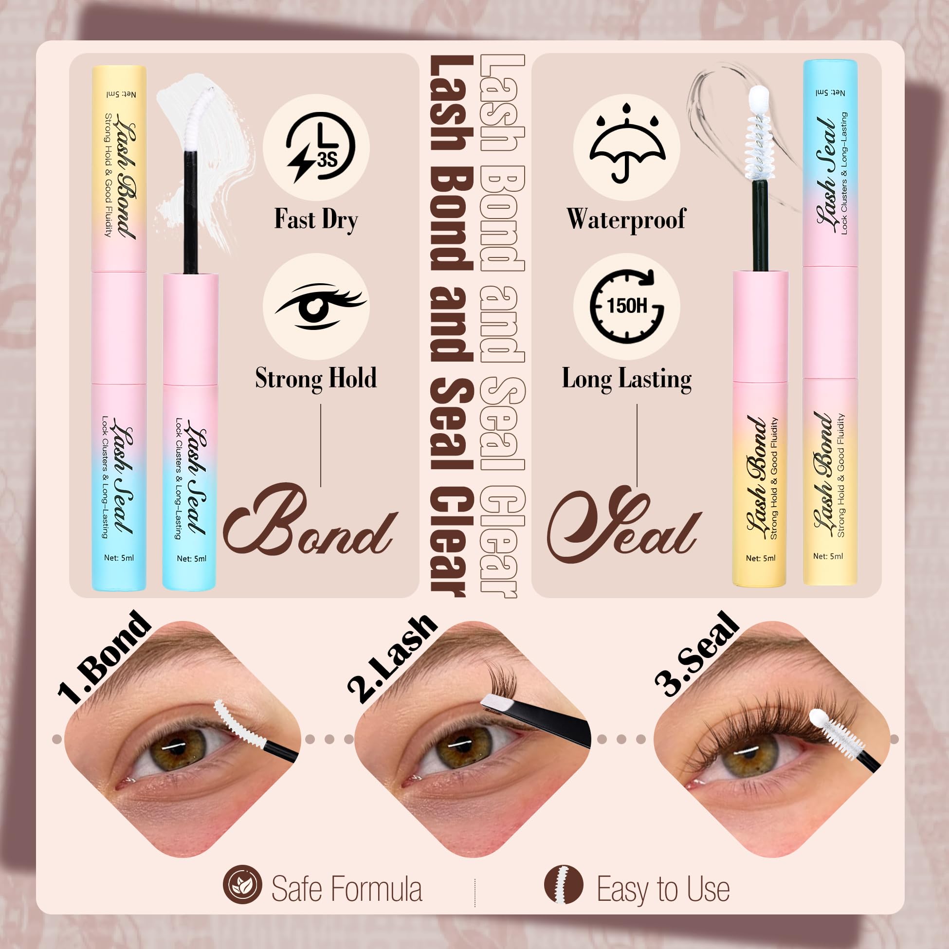 Mavphnee DIY lash kit in brown tones for versatile looks