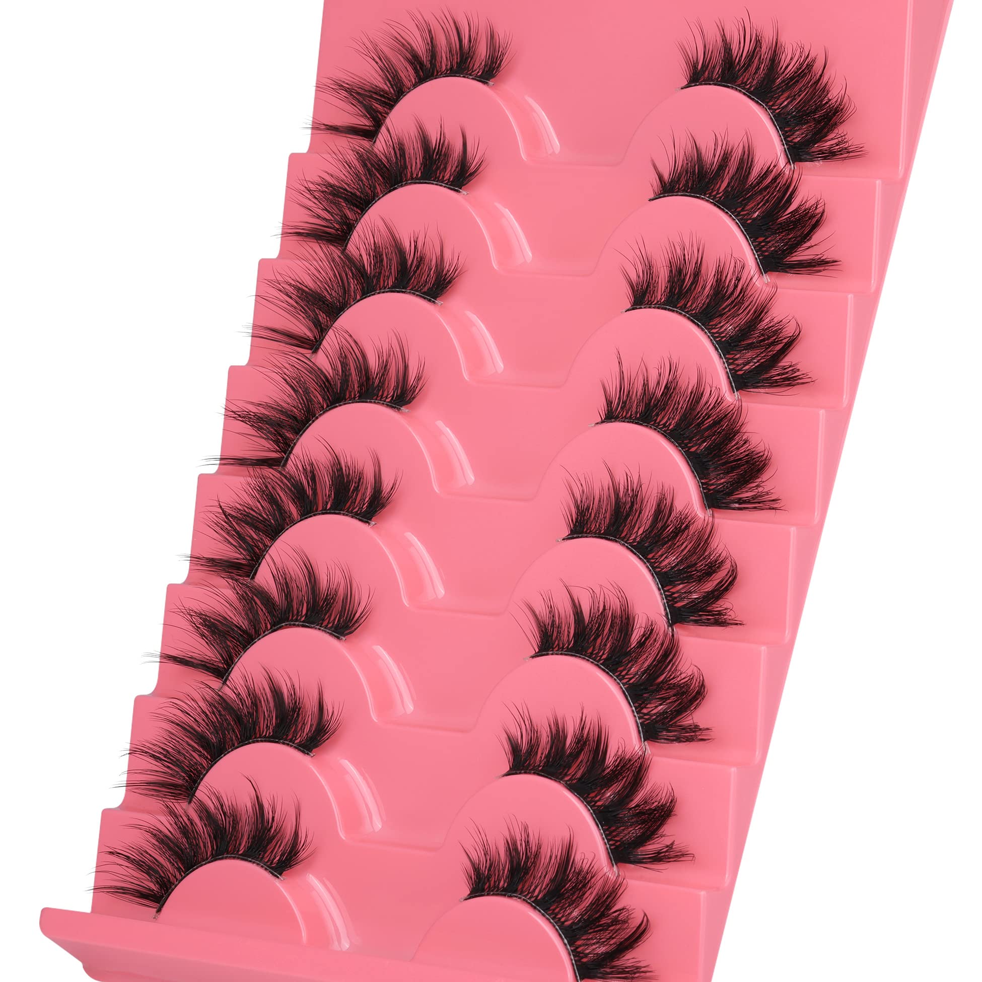 Mavphnee fluffy half lashes add subtle volume for day-to-night looks.
