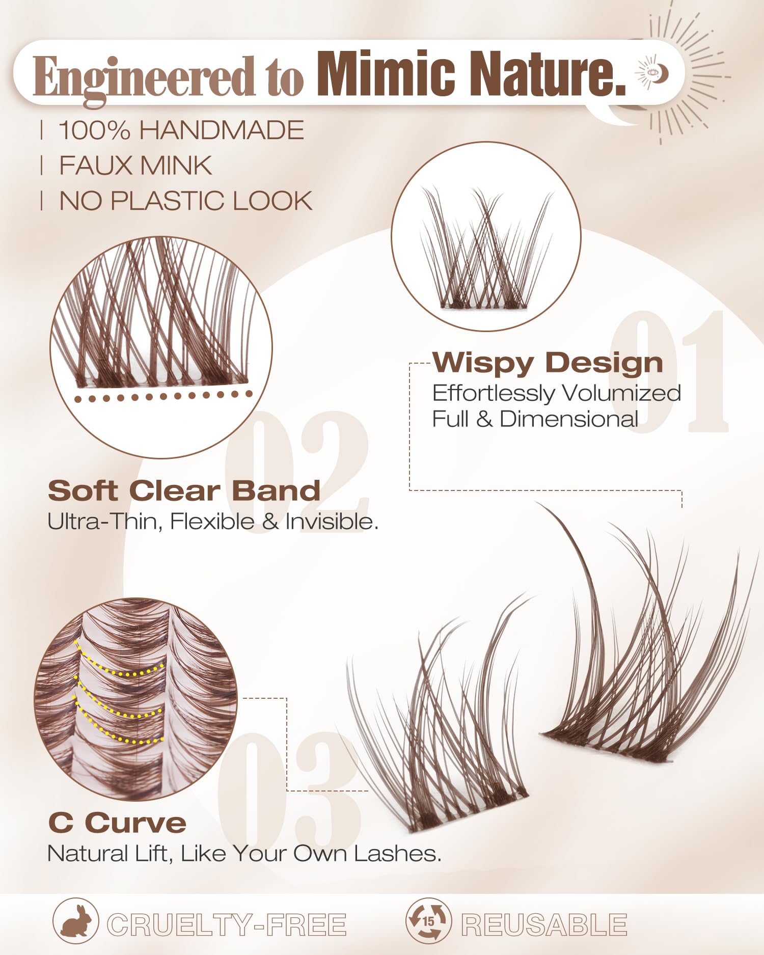 Mavphnee invisible-band lashes vanish on lash line for seamless look