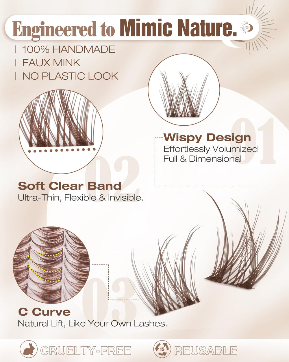 Mavphnee invisible-band lashes vanish on lash line for seamless look
