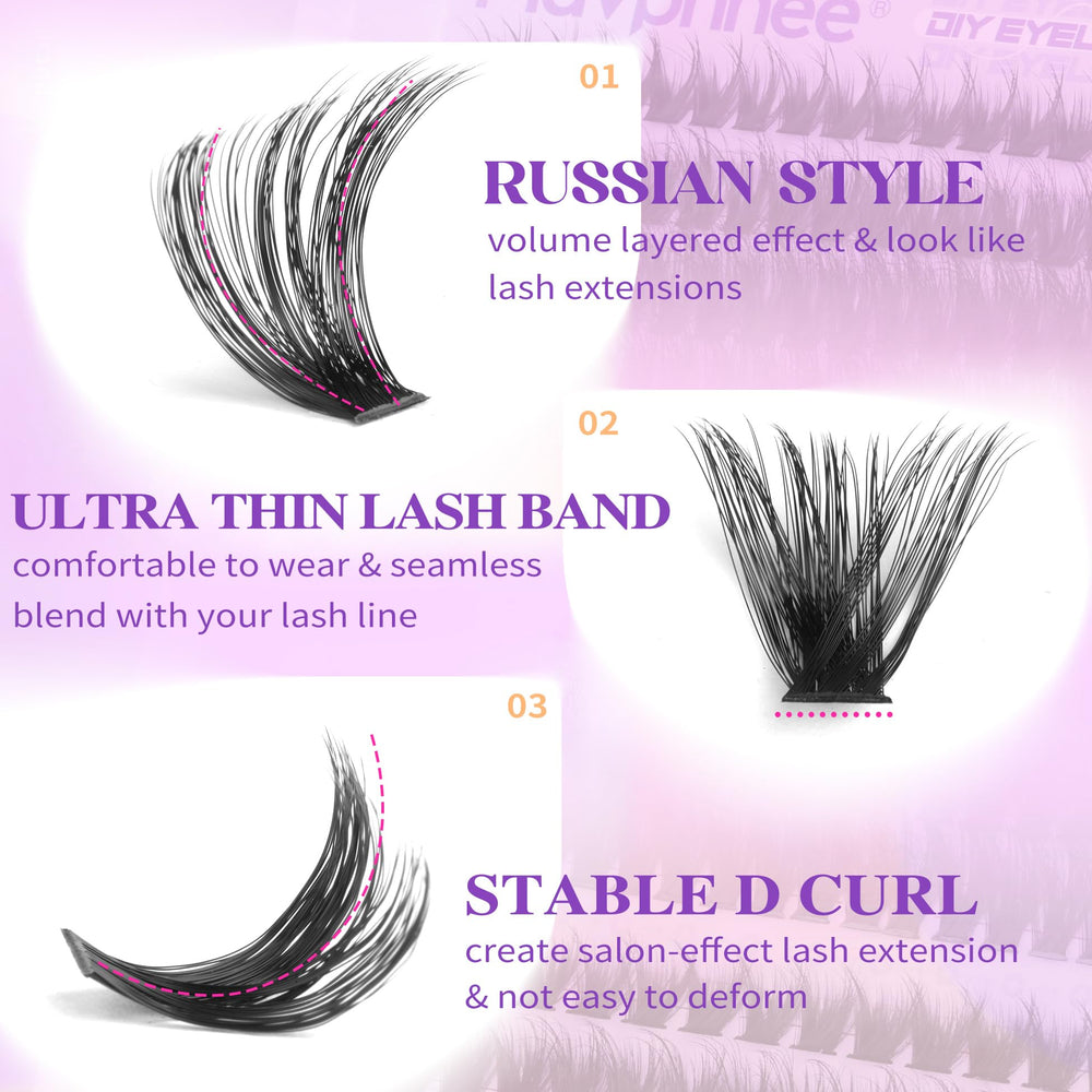 Mavphnee Korean faux mink fibers with D-Curl lift