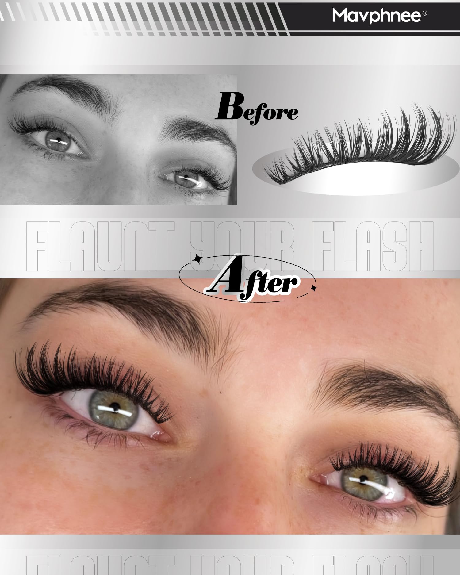 Mavphnee Korean silky fibers feel cloud-soft on lids.