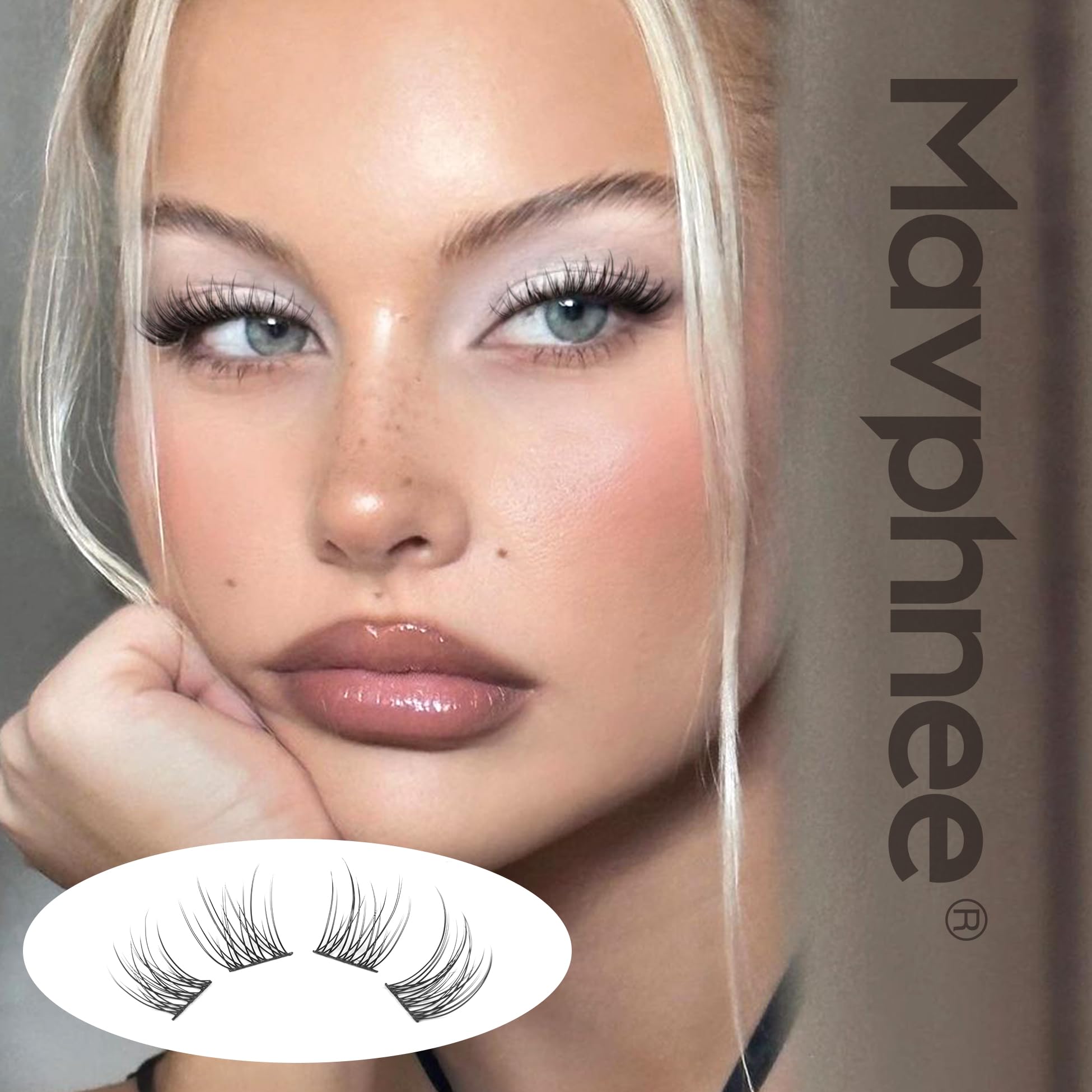 Mavphnee lightweight cluster lashes provide all day comfort and barely-there wear.