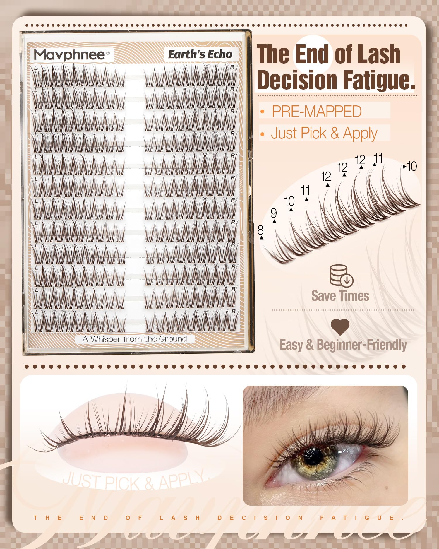 Mavphnee lightweight lash clusters feel feather-light and comfortable.