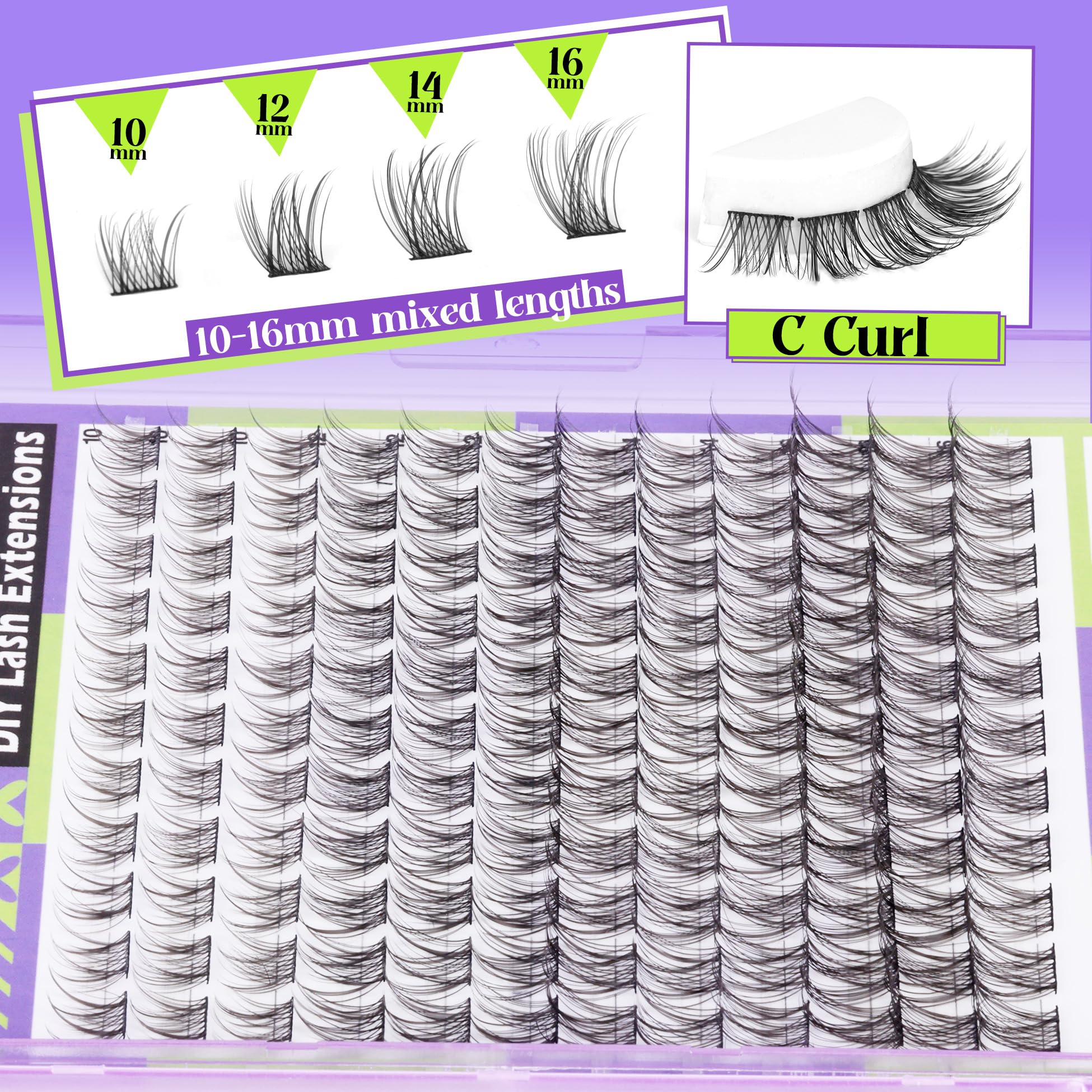 Mavphnee lightweight, flexible lash clusters suitable for long wear