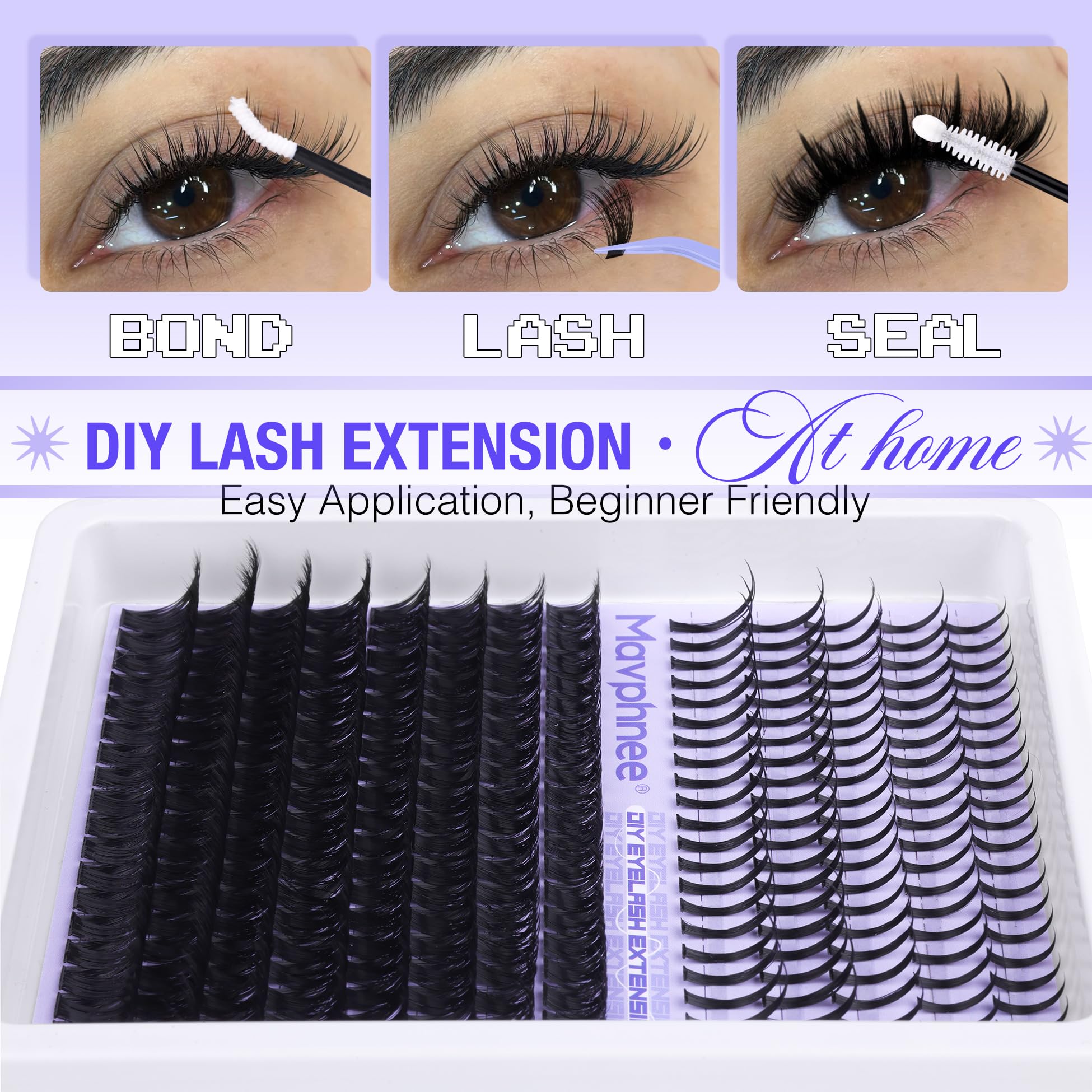 Mavphnee Lightweight lashes stay put through workouts and hot days.