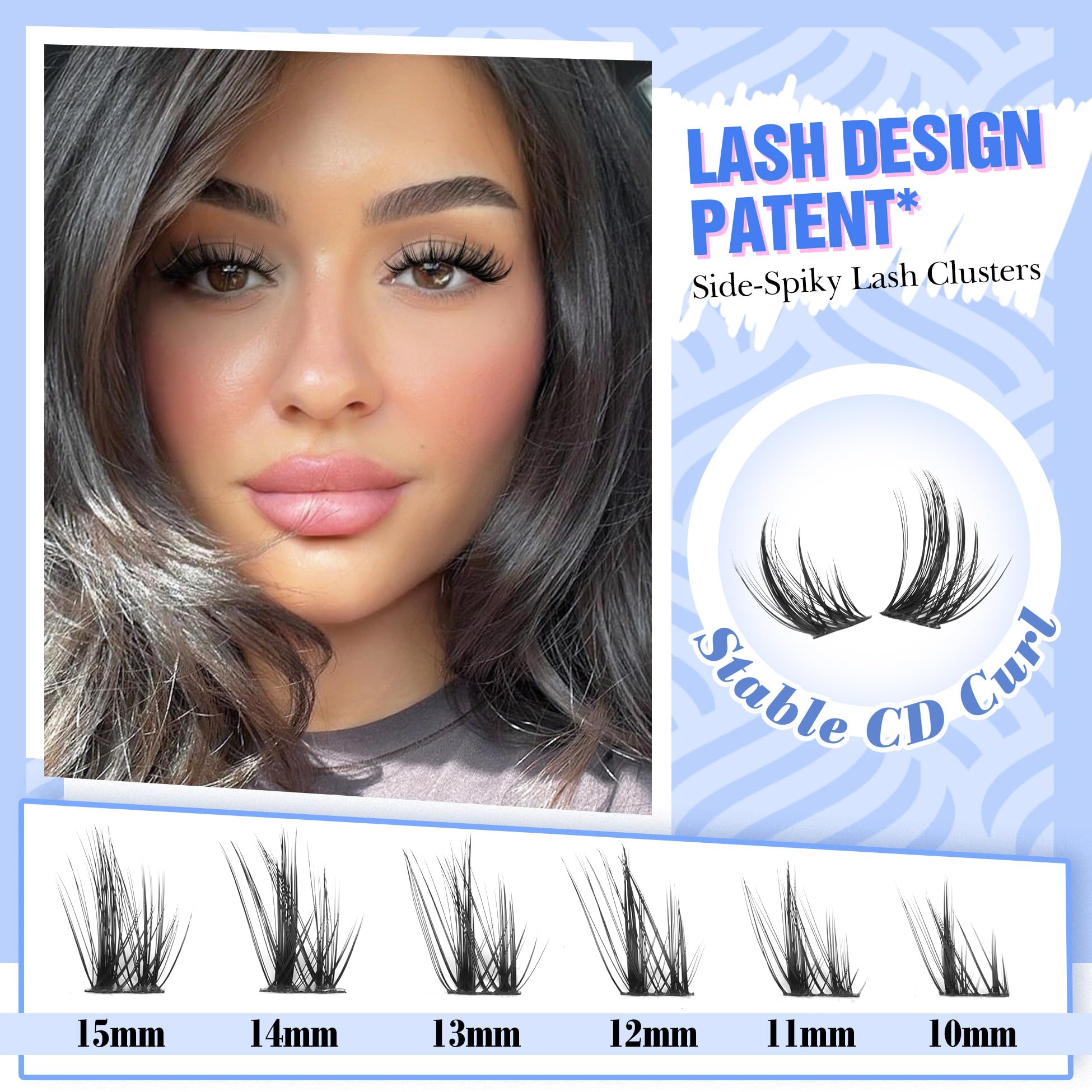 Mavphnee Manga Lash Clusters cat eye spiky design creates bold definition.