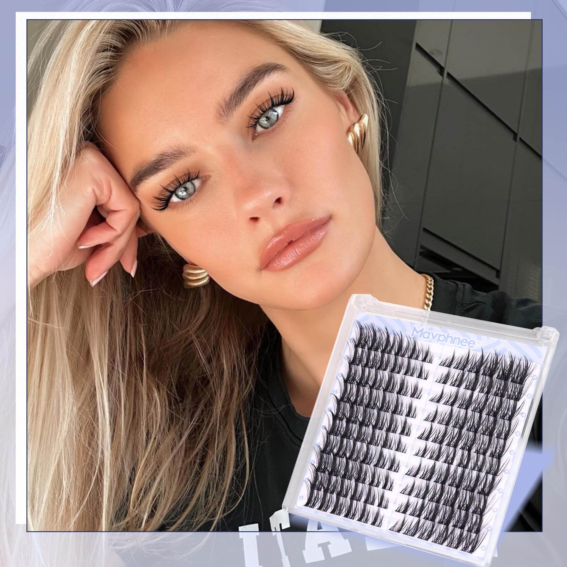 Mavphnee Manga lashes use soft faux mink fibers for lightweight comfort.