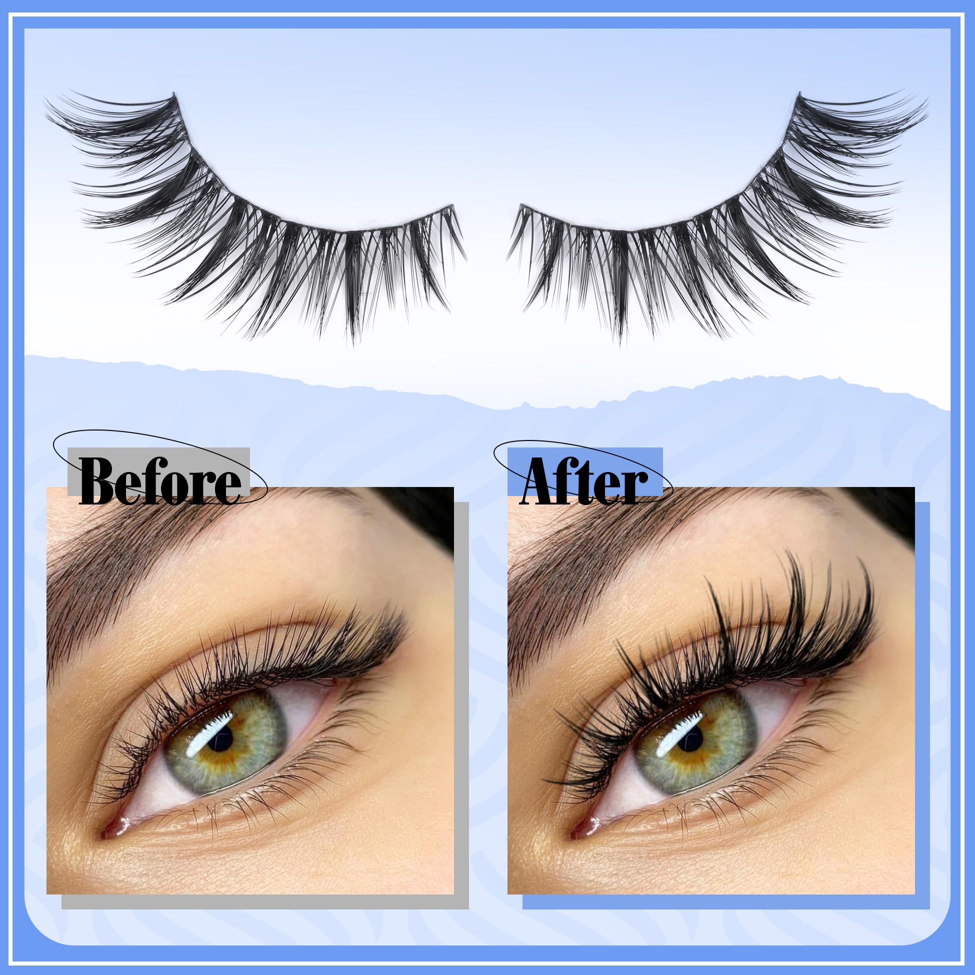 Mavphnee Manga clusters offer a wispy finish for a natural look.