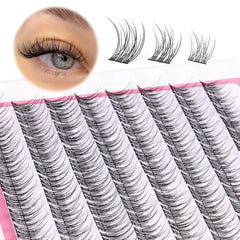 Mavphnee natural cluster lashes wispy CC-curly 9-11mm for a seamless, natural gaze.