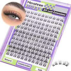 Mavphnee natural lash clusters 10-16mm for a subtle, effortless look