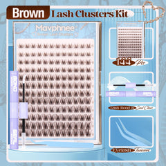 Mavphnee soft brown lashes close-up for natural warm-eye look