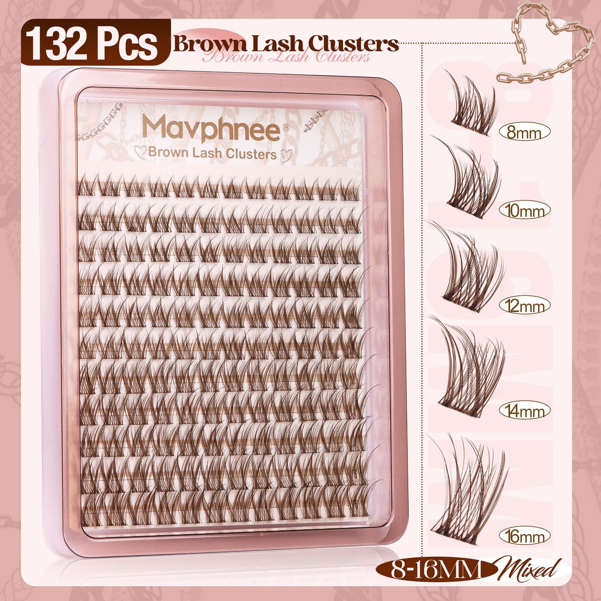 Mavphnee soft C-curl cluster lashes for comfortable wear