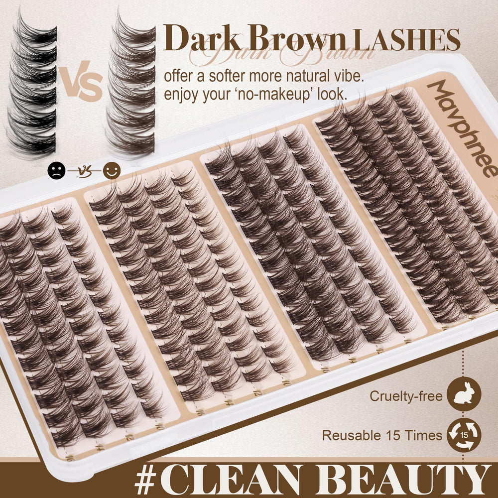 Mavphnee ultra-fluffy lash clusters deliver feather-light volume with soft texture