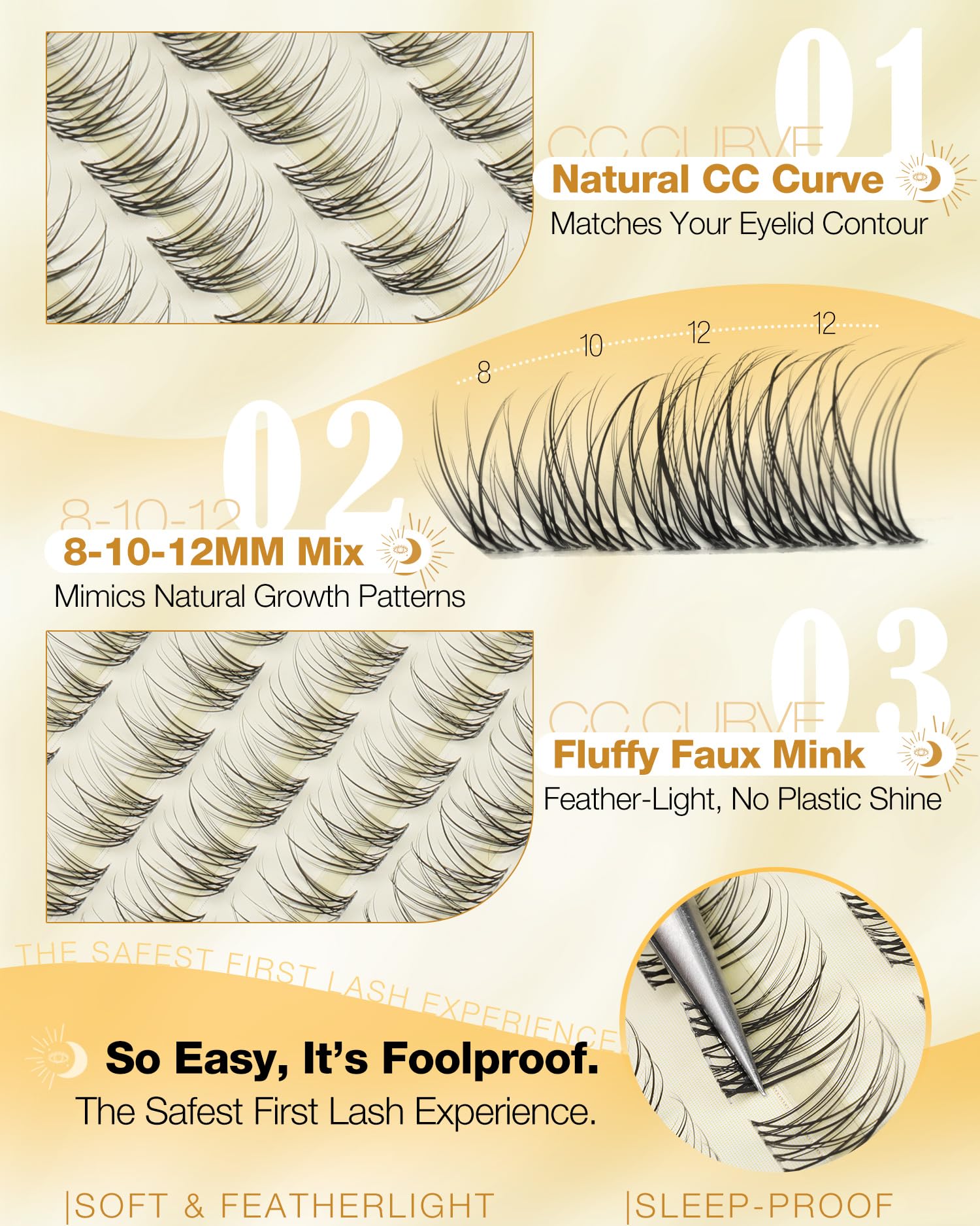 Mavphnee Venus 12mm clusters deliver gentle definition and shape.