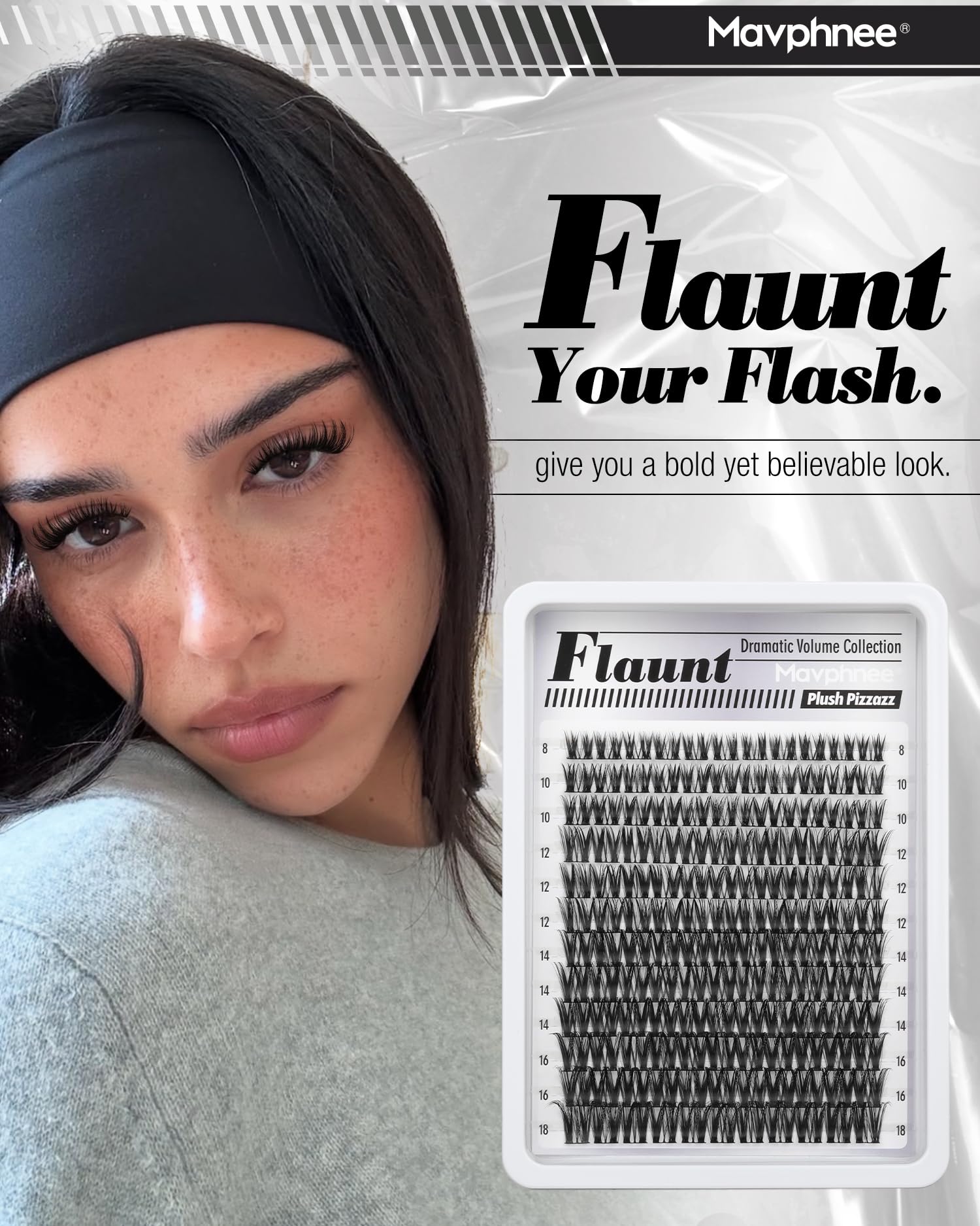 Mavphnee Wispy lashes with CD-Curl lift for brighter eyes.