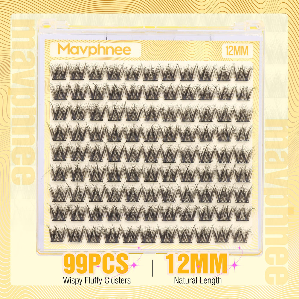 Mavphnee wispy cluster lashes create feathered volume without heaviness