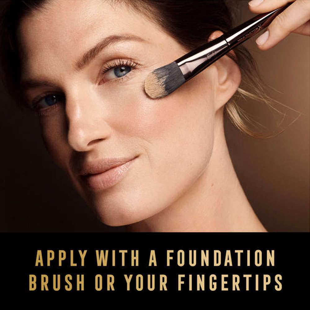 Facefinity bottle cap open to highlight easy, mess-free application