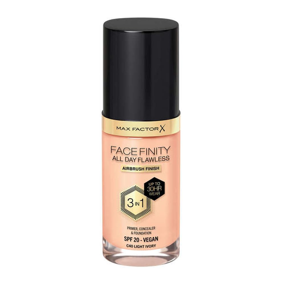 Facefinity No. 40 Light Ivory swatch on skin for color match