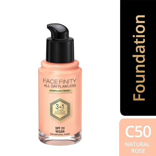Max Factor Facefinity bottle cap close-up for precise, mess-free dispensing.