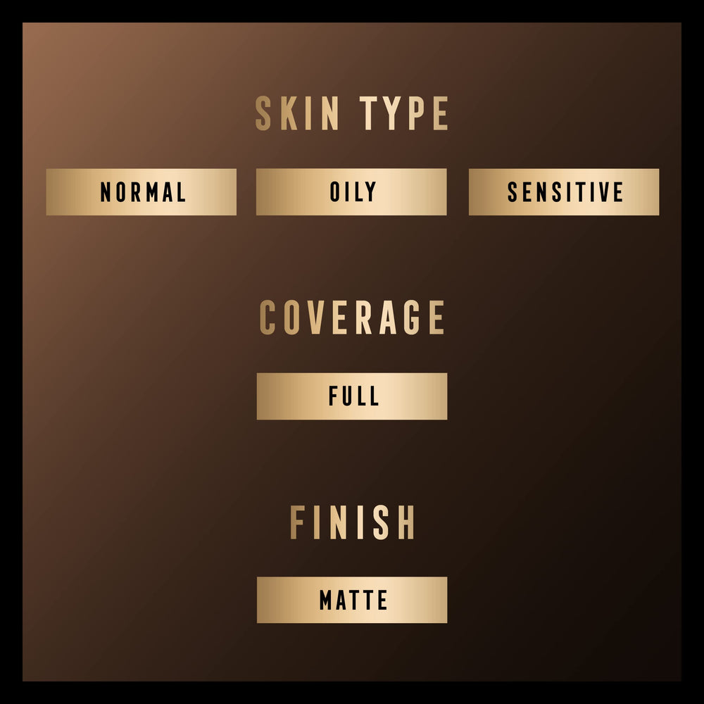 Max Factor Facefinity Crystal Beige swatch on skin for balanced color