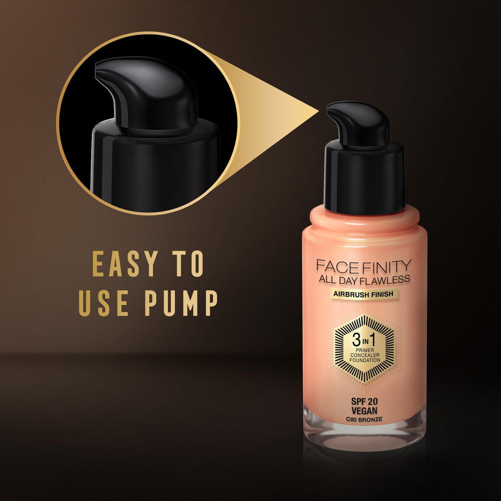 Packaging closeup reveals premium Max Factor design and branding.