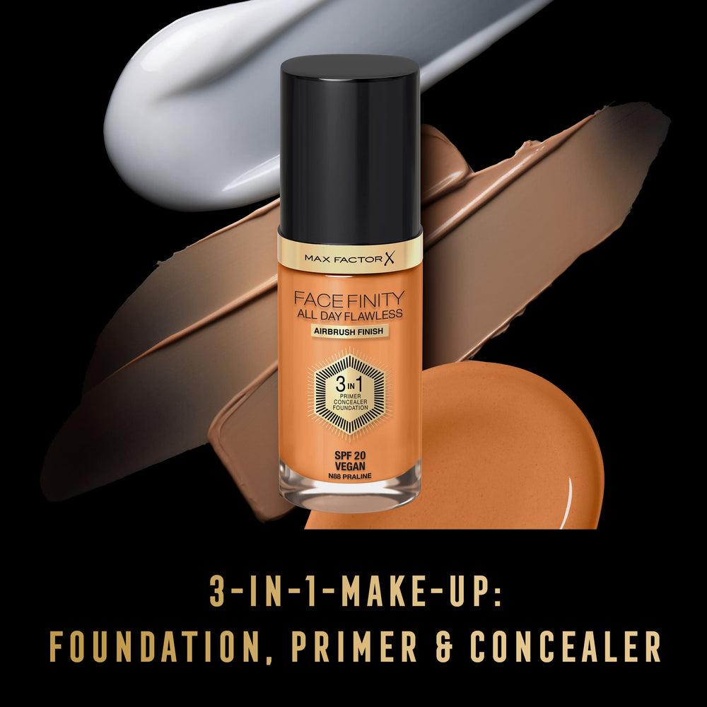 Max Factor Facefinity swatches on skin reveal natural shade and matte finish