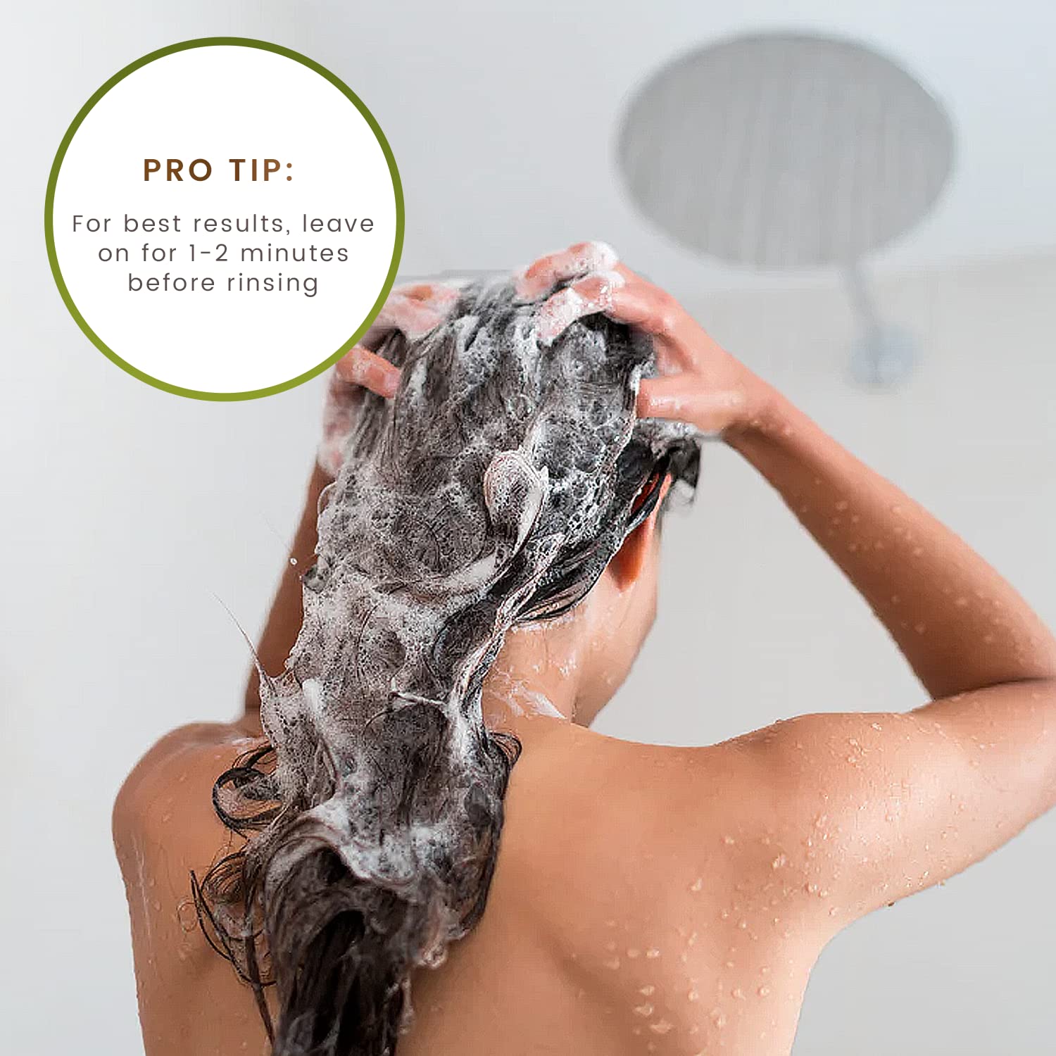 Max Green Alchemy MGA vegan conditioner applied to dry hair for smooth detangling.