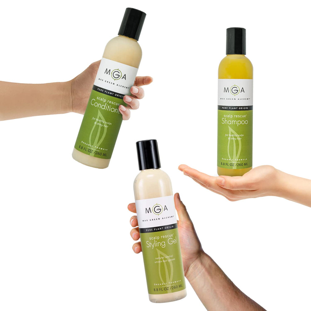 Max Green Alchemy MGA conditioner ingredients include tea tree and botanicals.