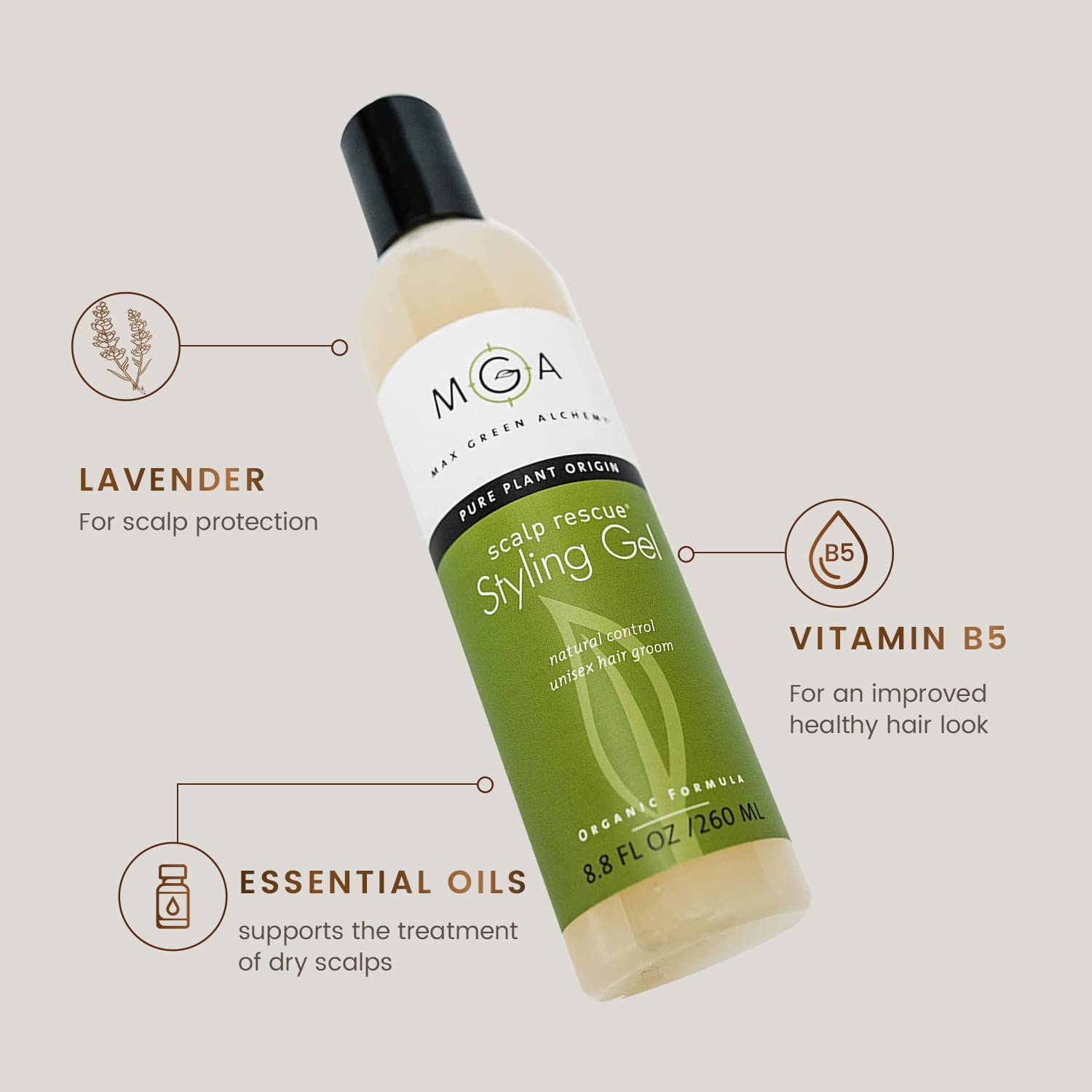 Applying Max Green Alchemy Scalp Rescue Styling Gel for frizz control