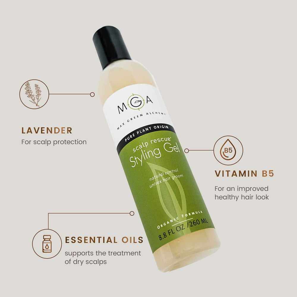 Applying Max Green Alchemy Scalp Rescue Styling Gel for frizz control