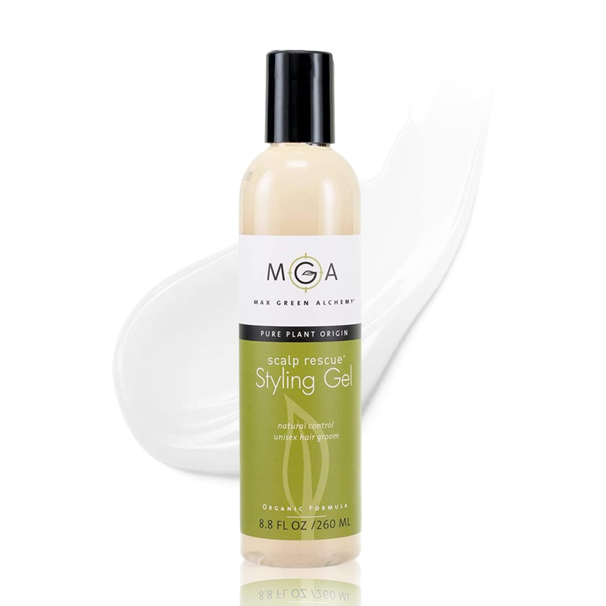 Max Green Alchemy Scalp Rescue Styling Gel bottle with natural hold