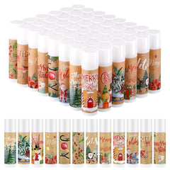 Maxcheck Christmas lip balm designs pack with festive patterns for gifting