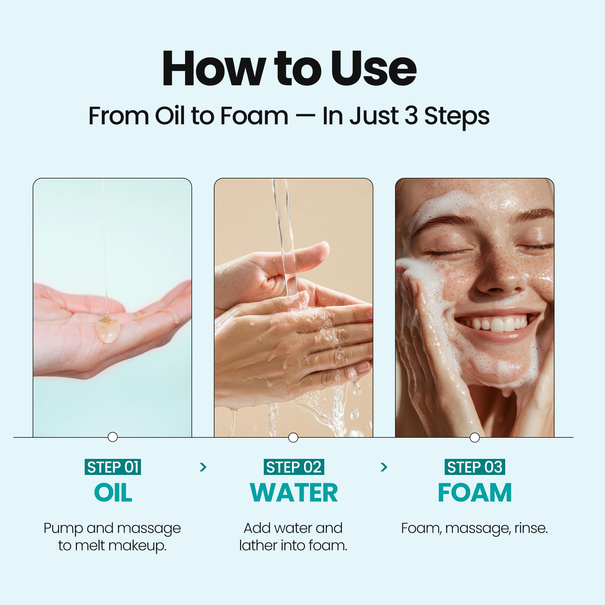 MAXCLINIC Blue Tansy close-up with olive oil highlights nourishing cleanse.