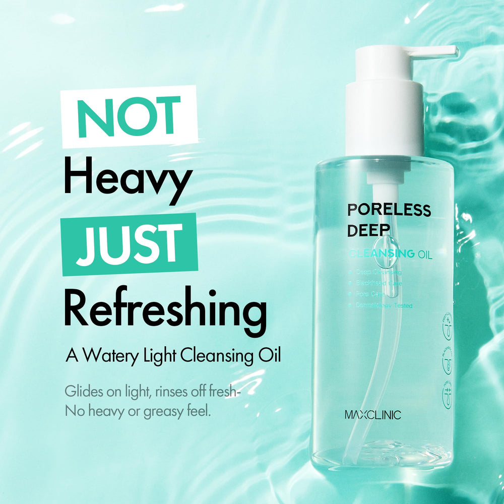 MAXCLINIC Poreless water rinse demonstrates milky finish after cleansing
