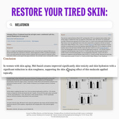 MAXCLINIC Time Return Melatonin Cream application demonstrates quick absorption.