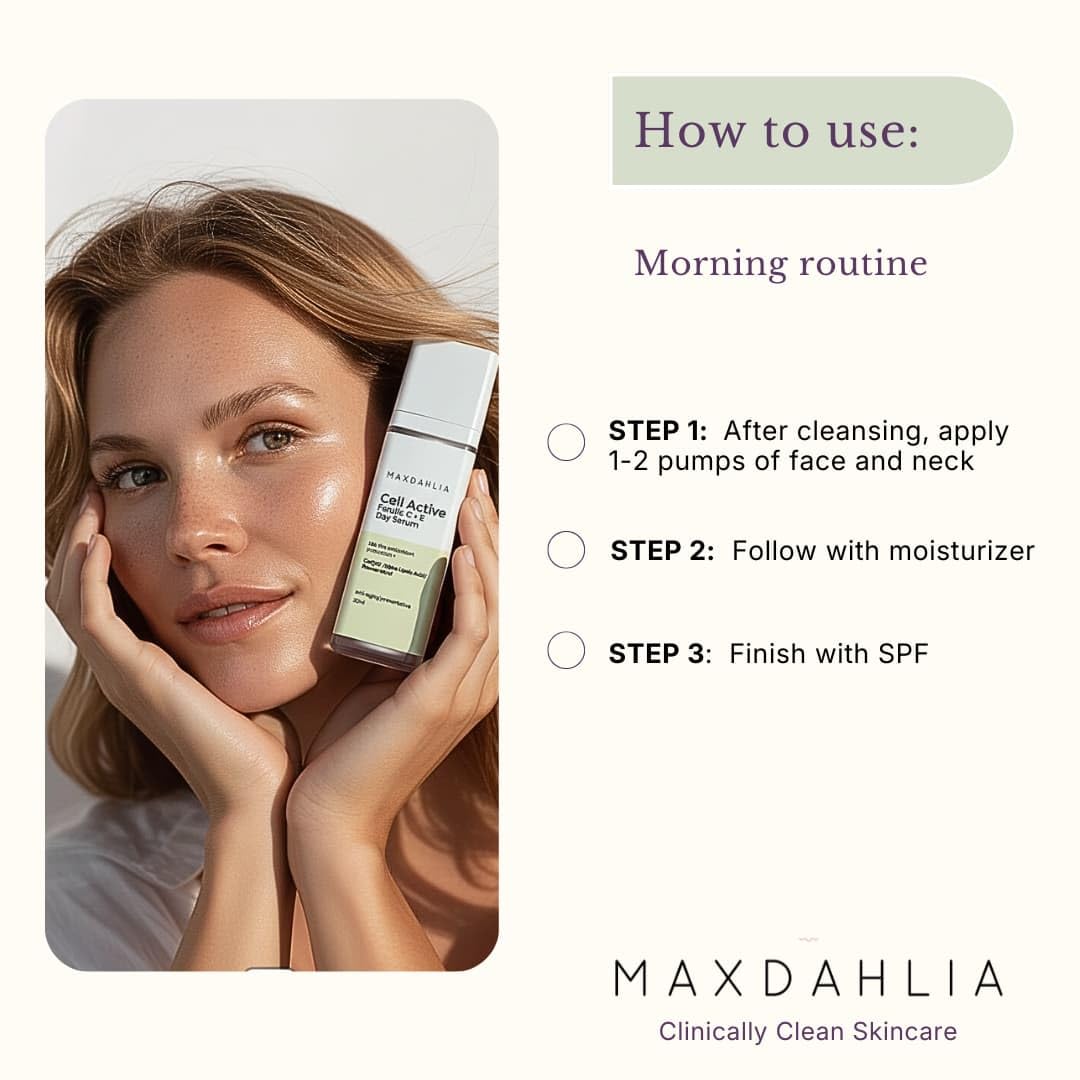 MAXDAHLIA dark-spot-corrector-use-case illustration suggests even tone