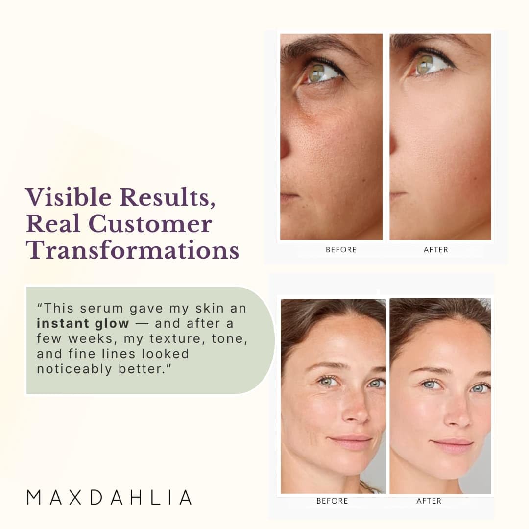 MAXDAHLIA packaging with clean vegan and sustainable packaging visuals