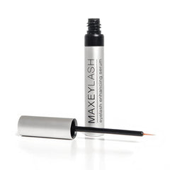 MaxeyLash Eyelash Enhancing Serum bottle with precision brush for easy daily use