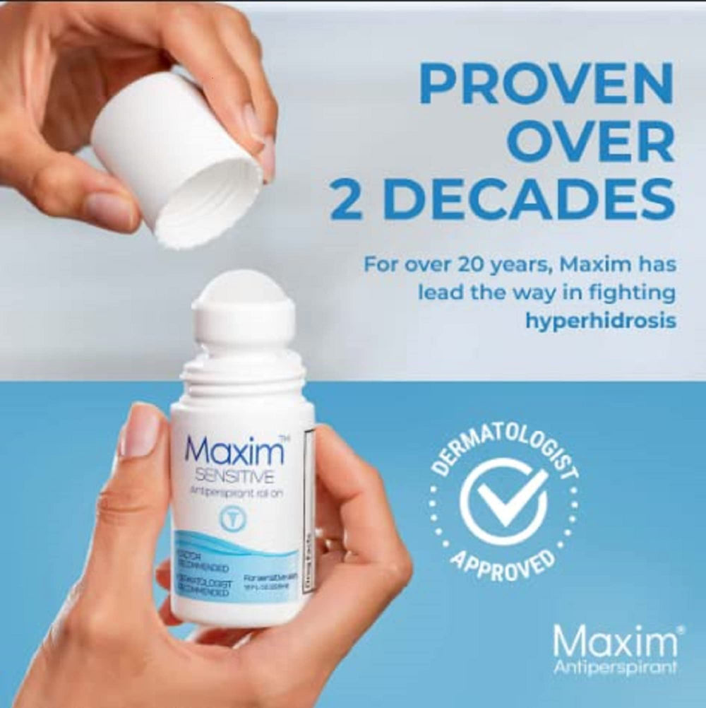 MAXIM travel-size deodorant bottle ideal for on-the-go freshness.