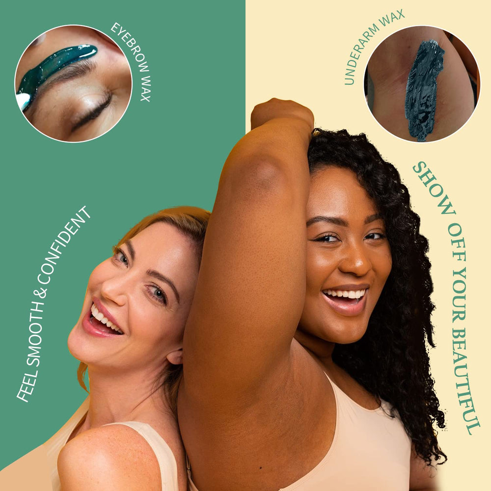 Maxpearl at-home waxing setup demonstrates easy, strip-free application for quick sessions.