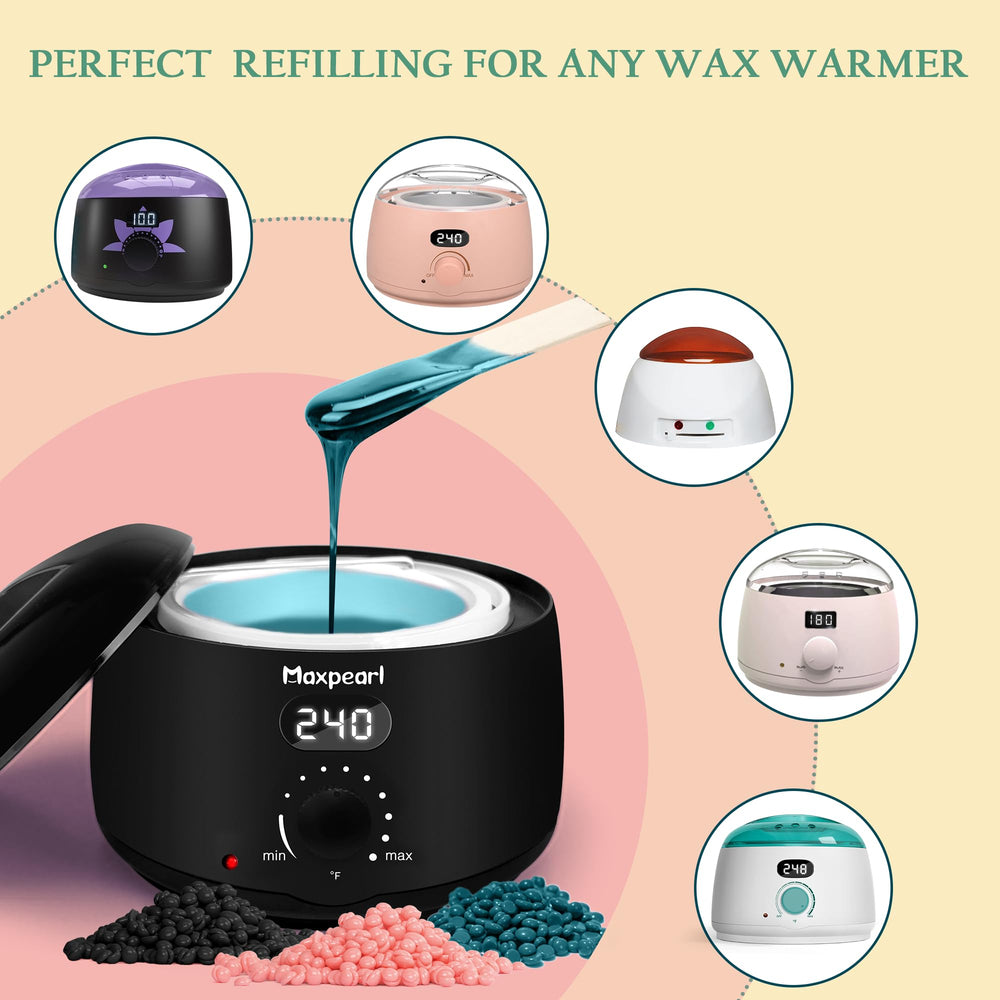 Maxpearl wax beads become pliable after cooling for comfortable removal